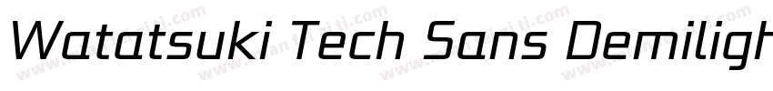 Watatsuki Tech Sans Demilight字体转换